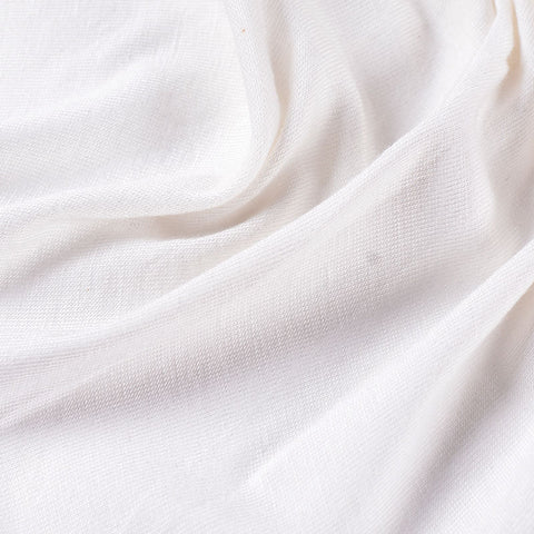 Viscose Stretch Jersey Knit Fabric, 158 gsm, 165 cm — White
