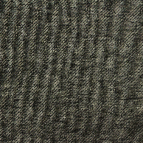 Black Marl French Terry, Cotton-Poly, 305 gsm