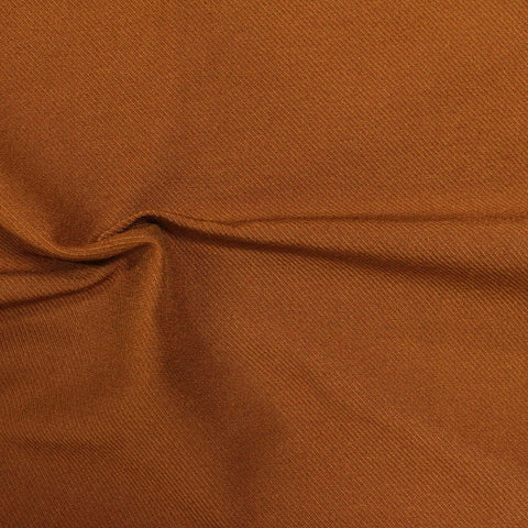 Viscose Nylon Stretch Twill Fabric, 252 gsm — Brown