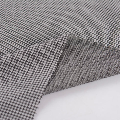 Black Houndstooth Jacquard, 169 gsm