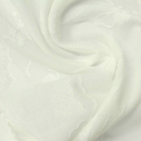 White Tone-on-Tone Jacquard, Polyester, 180 gsm, 160 cm