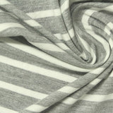 Grey Horizontal-Stripe Knit, Viscose — photo 2