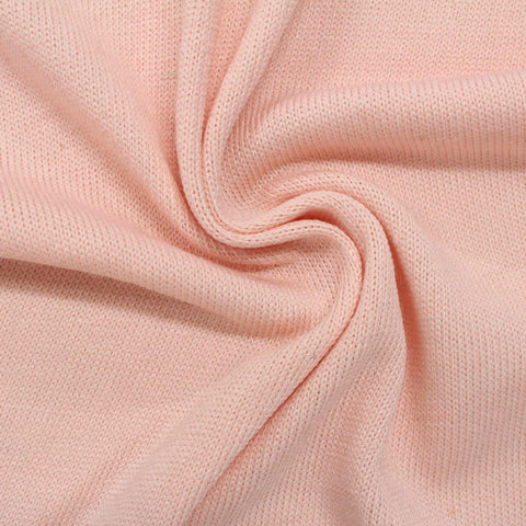 Polyester Stretch Chunky Knit Fabric, 188 gsm, 145 cm — Pink