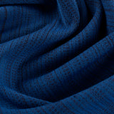 Navy Horizontal-Stripe French Terry, Poly-Cotton — photo 2