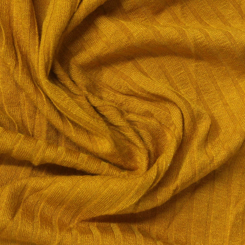 Polyester Viscose Stretch Rib Knit Fabric, 180 gsm, 120 cm — Yellow