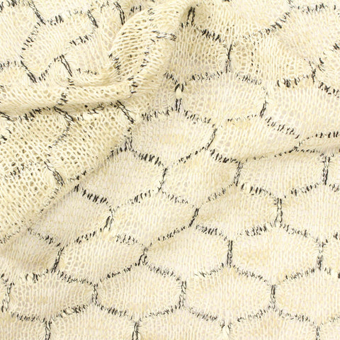 Cream Honeycomb Chunky Knit, Poly-Cotton