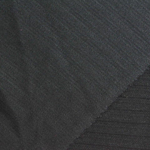Black Stripes Rib Knit, Poly-Viscose