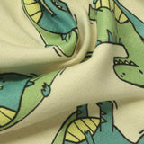 Green Dinosaurs Knit, Cotton-Poly — photo 2