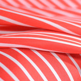 White Vertical-Stripe Chiffon, Polyester — photo 2