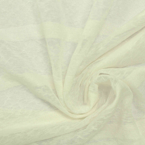 Cream Floral Jersey Knit, Poly-Viscose