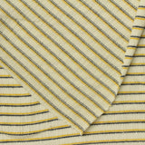 Yellow Horizontal-Stripe Crepe, Cotton-Poly — photo 2