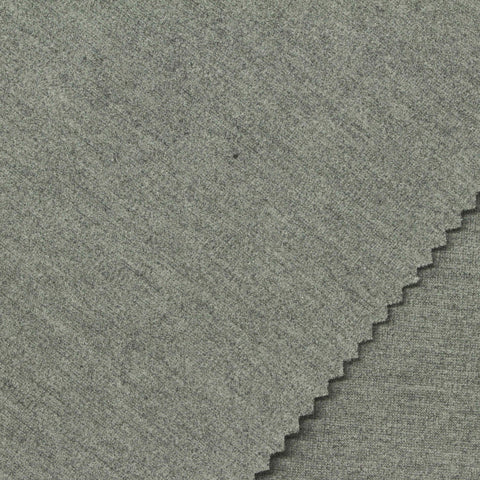 Grey Heather Ponte Knit, Viscose-Nylon, 360 gsm
