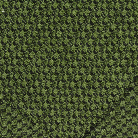 Olive Geometric Waffle Knit, Poly-Viscose
