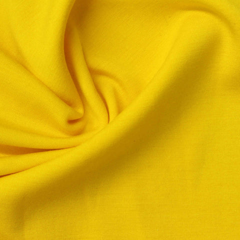 Nylon Viscose Stretch Scuba Knit Fabric, 230 gsm, 170 cm — Yellow