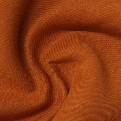 Brushed 100% Cotton French Terry Fabric, 300 gsm, 173 cm — Orange