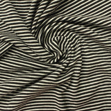 Black Stripe Jersey Knit, Viscose — photo 2