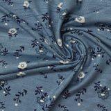 White Floral Jersey Knit, Modal — photo 2