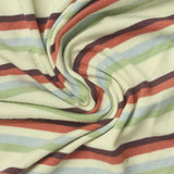 Cream Horizontal-Stripe Jersey Knit, Viscose — photo 2