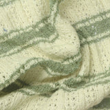 Cream Horizontal-Stripe Rib Knit, Cotton-Poly — photo 2