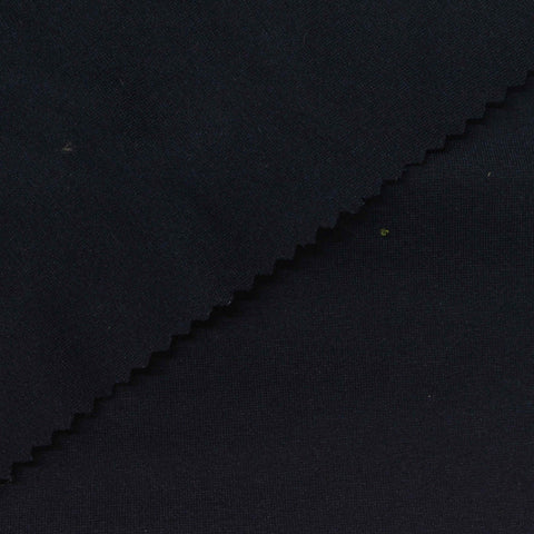 Viscose Nylon Stretch Ponte Knit Fabric, 370 gsm, 158 cm — Black