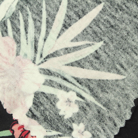 Pink Flowers Knit, Viscose, 190 gsm