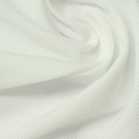 Polyester Stretch Mesh Fabric, 180 gsm, 155 cm — White