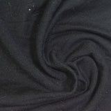 Polyester Stretch French Terry Fabric, 290 gsm, 190 cm — Black — photo 2