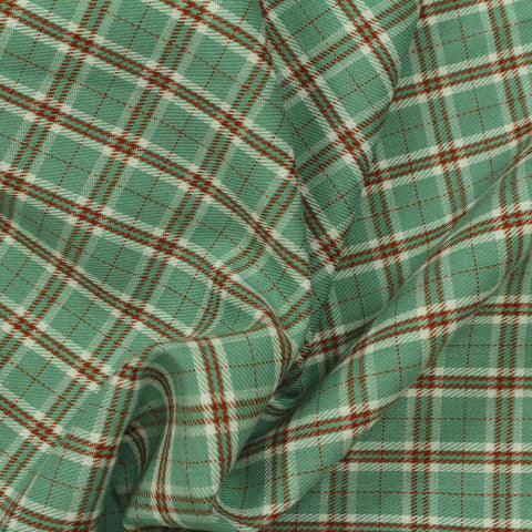 Green Plaid Twill, Cotton, 145 cm, ref EF-206475