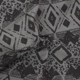 Dark Grey Geometric Bengaline, Viscose-Nylon — photo 2