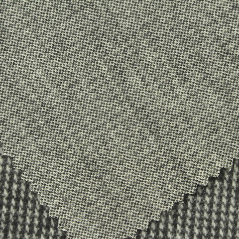 Black Houndstooth Jacquard, Poly-Cotton, 255 gsm