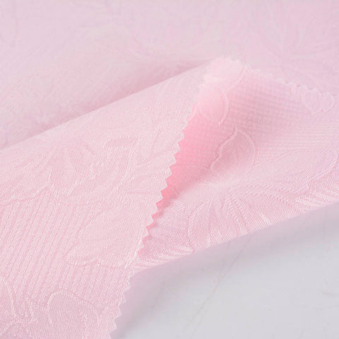 Pink Tone-on-Tone Floral Jacquard, Poly-Cotton