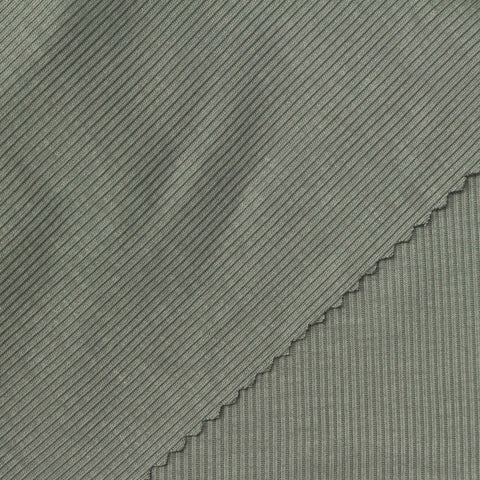 Tencel Lyocell Acetate Stretch Rib Knit Fabric, 215 gsm, 160 cm — Green, ref EF-270705