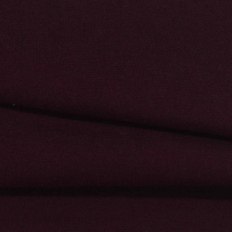 Deep Burgundy Ponte Knit, Viscose-Nylon