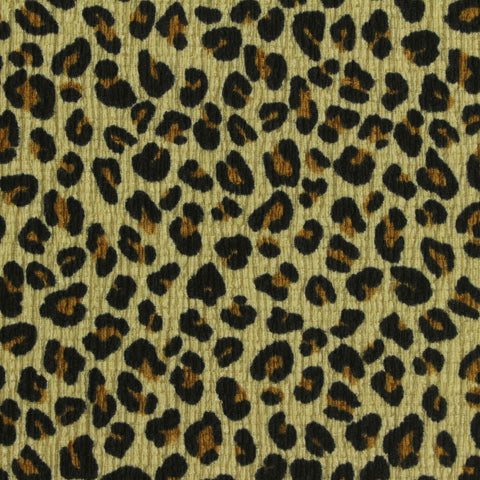 Black Leopard Warp Knit, Polyester