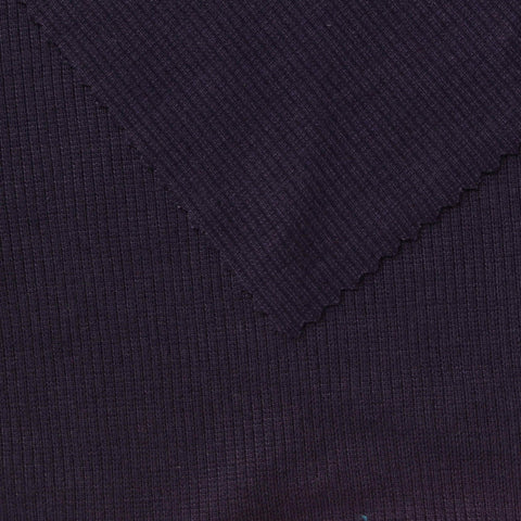 Polyester Stretch Rib Knit Fabric, 250 gsm, 120 cm — Navy