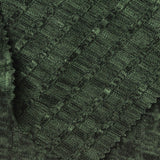 Dark Green Marl Rib Knit, Viscose-Poly — photo 2