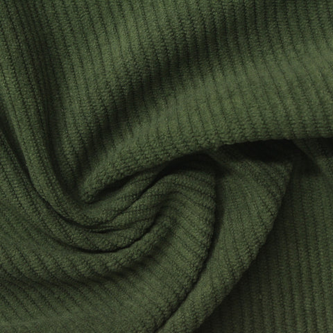 100% Polyester Corduroy Fabric, 275 gsm, 157 cm — Green