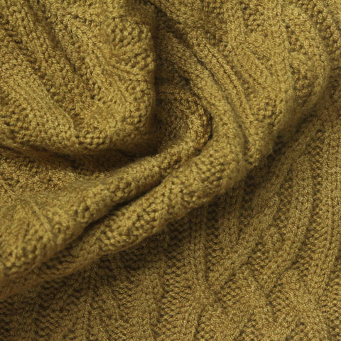 Olive Chevron Jacquard, Viscose-Poly