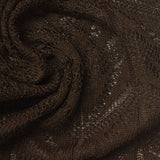 Dark Brown Diamond Pointelle Knit, Spandex — photo 2