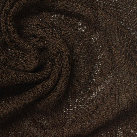 Dark Brown Diamond Pointelle Knit, Spandex