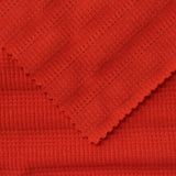 Striped Polyester Stretch Knit Fabric, 240 gsm, 150 cm — Red — photo 2
