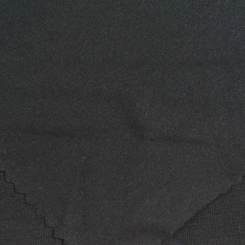 Viscose Stretch Rib Knit Fabric, 170 gsm, 180 cm — Black