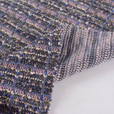 Navy Textured Interlock Knit, Poly-Viscose — photo 2