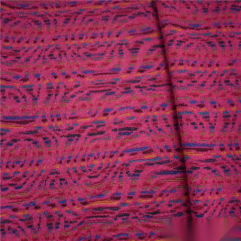 Red Vertical-Stripe Jacquard, Polyester
