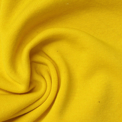Polyester Cotton Stretch Velvet Fabric, 280 gsm, 165 cm — Yellow