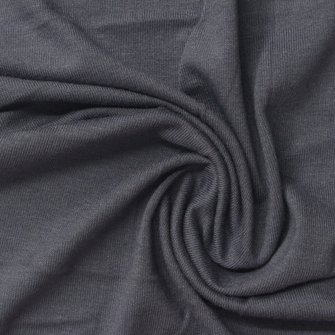 Viscose Stretch Jersey Knit Fabric, 185 gsm, 154 cm — Grey