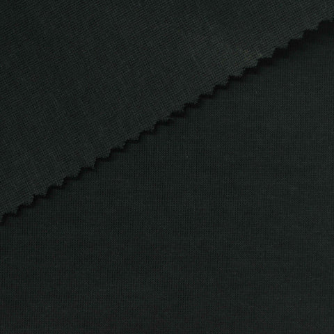 Polyester Cotton Scuba Knit Fabric, 425 gsm, 160 cm — Black