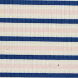 Blue Horizontal-Stripe Rib Knit, Polyester — photo 2