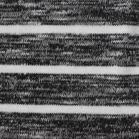 Black Horizontal-Stripe Rib Knit, Viscose-Poly, 180 gsm