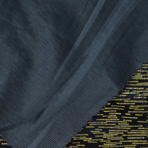 Gold Horizontal-Dash Velvet, Polyester